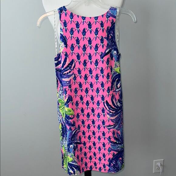 Lilly Pulitzer Sleeveless Parrots Jackie Silk Shift Dress Women's XXS - Picture 6 of 6